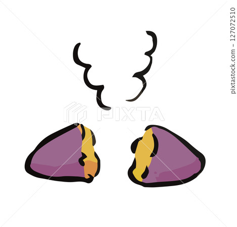 Freshly baked sweet potato illustration 127072510