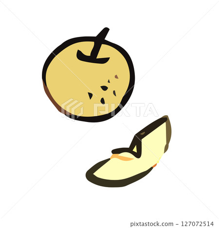 簡單的梨手繪插圖 127072514