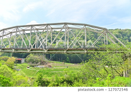 JR Oito Line bridge over the Hime River 127072546