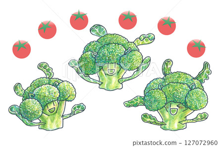 綠花椰菜啦啦隊與櫻桃番茄 127072960