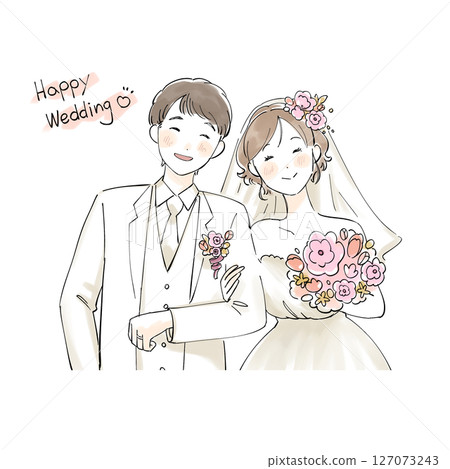 幸福的婚禮插圖 幸福的婚禮插圖 127073243