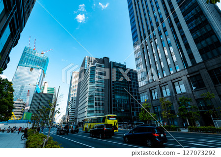 Skyscrapers around Tokyo Station Gofukubashi intersection 2025.04 d-5 Light color Skyscrapers around Tokyo Station Gofukubashi intersection 2025.04 d-5 Light color 127073292
