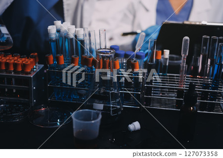 scientist working at the laboratory 127073358