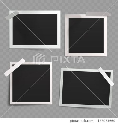 Polaroid Frames with Tape Vector 127073660