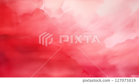 Red watercolor background. Watercolour painting soft textured 127073819