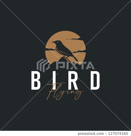 bird logo concept animal design flying freely in the sky hummingbird silhouette with a simple, cool, modern design illustration of a brand symbol template for a business product or poster template bird logo concept animal design flying freely in the sky hummingbird silhouette with a simple, cool, modern design illustration of a brand symbol template for a business product or poster template 127074160