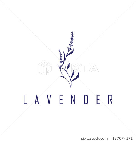 lavender flower design, lavender logo concept, aromatherapy plant for health and perfume, with modern simplicity as a symbol of a business product brand, also a poster or brand illustration template lavender flower design, lavender logo concept, aromatherapy plant for health and perfume, with modern simplicity as a symbol of a business product brand, also a poster or brand illustration template 127074171