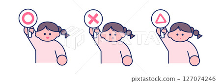 簡單的流行/女孩套裝,包含圓形、方形和三角形卡片 簡單的流行/女孩套裝,包含圓形、方形和三角形卡片 127074246