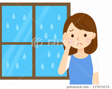 下雨、低壓、頭痛、感覺不適、天氣相關疾病、低壓頭痛 127074374