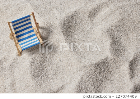 Seashells and Starfish on Soft Beach Sand Minimal Summer Nature Background. 127074409