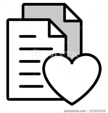 Illustration icon material: Document file 127074710