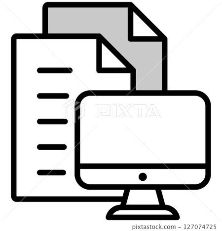 插圖圖示素材：文件文件 127074725