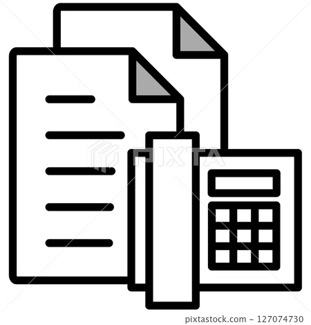 Illustration icon material: Document file Illustration icon material: Document file 127074730