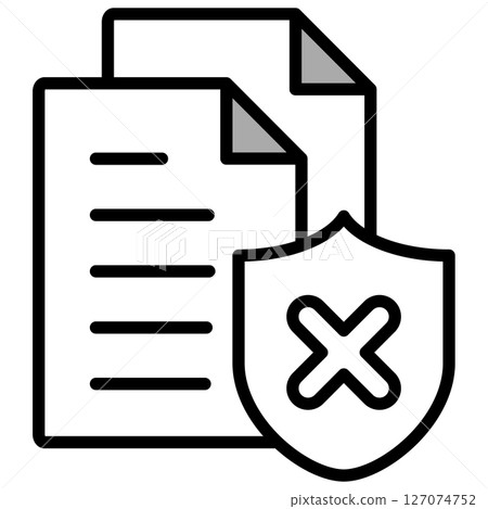 Illustration icon material: Document file 127074752