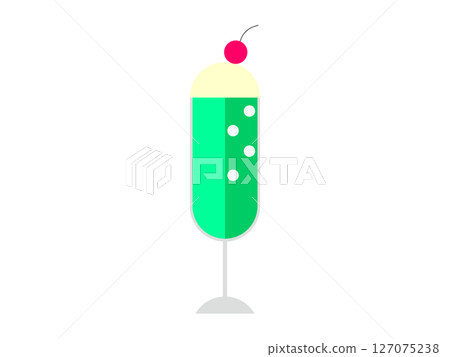 Illustration of melon cream soda icon 127075238