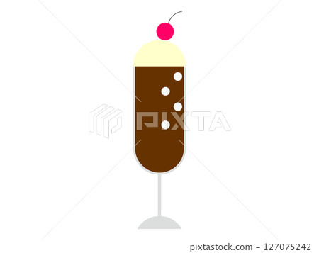 Cola float icon illustration 127075242