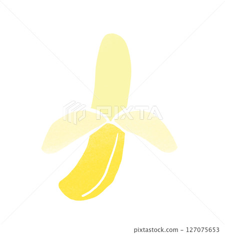 郵票風格的剝香蕉插圖 127075653