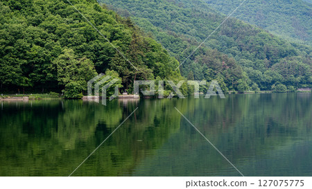 Lakeside campsite: Lake Nakatsuna, Omachi City, Nagano Prefecture 127075775