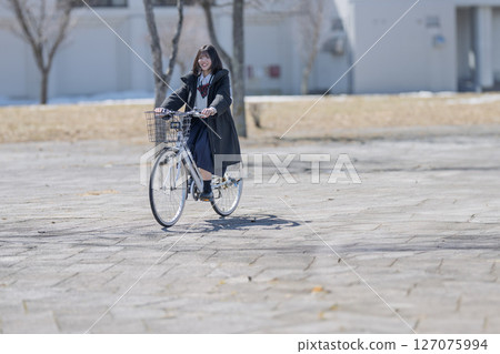 Bicycle and student Bicycle and student 127075994