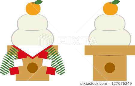 元旦、新年、新年賀卡、火神年糕插圖圖標 127076249