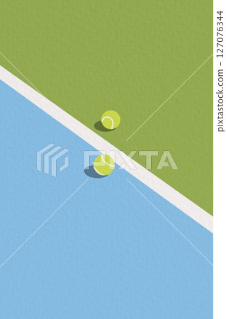 Tennis Championship and Tournament Landscape Poster. Indoor, Blue, Indoor Court. Ball on the Line. Net Shadow on floor. Close up. Flat, Simple, Retro style - Vector Tennis Championship and Tournament Landscape Poster. Indoor, Blue, Indoor Court. Ball on the Line. Net Shadow on floor. Close up. Flat, Simple, Retro style - Vector 127076344