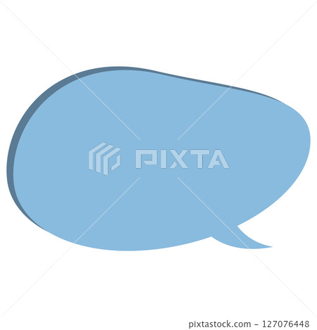 Pale blue speech bubble Pale blue speech bubble 127076448