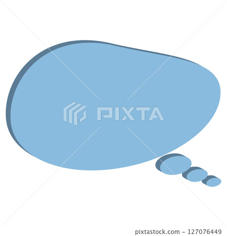 Pale blue speech bubble 127076449