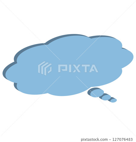 雲狀淡藍色對話泡泡 127076483