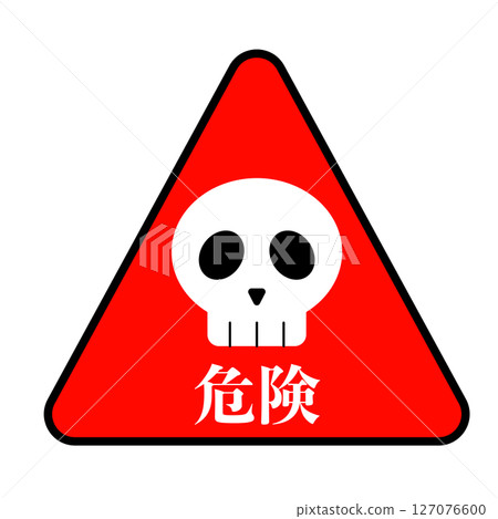 Danger skull sign red 127076600