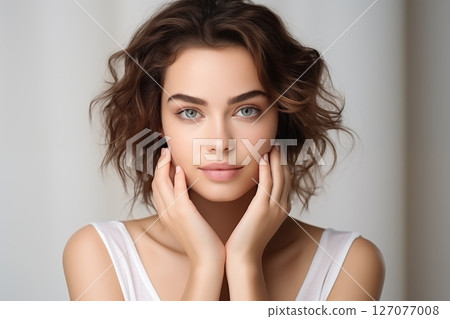 Beauty lady. Female . Portrait of beautiful lady 127077008