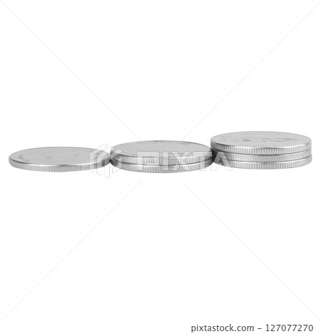 coin growth on white background coin growth on white background 127077270