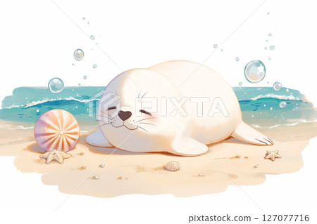 海豹在沙灘上睡覺 海豹在沙灘上睡覺 127077716
