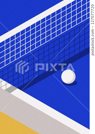 Ping pong, table tennis banner design. Sport game tournament, ad background with ball, racket, net and typography template. Match, competition promotion, advertising. Flat vector illustration Ping pong, table tennis banner design. Sport game tournament, ad background with ball, racket, net and typography template. Match, competition promotion, advertising. Flat vector illustration 127077720