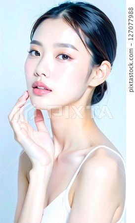 A young lady hitting his cheek A young lady hitting his cheek 127077988