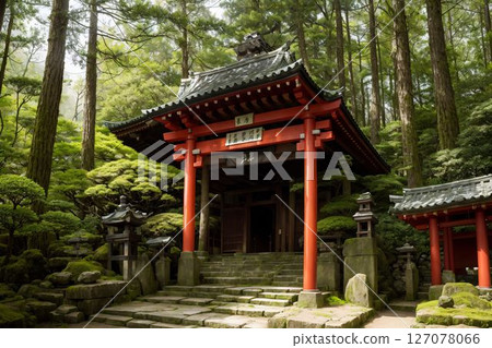 Scenery of the old shrine 127078066