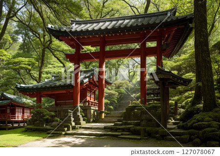 深山靜謐的神社 深山靜謐的神社 127078067
