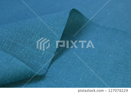 blue green hemp viscose natural fabric cloth color, sackcloth rough texture of textile fashion blue green hemp viscose natural fabric cloth color, sackcloth rough texture of textile fashion 127078229