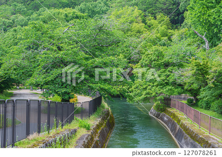 Lake Biwa Canal, near the entrance to the Moroha Tunnel, Kyoto City 127078261