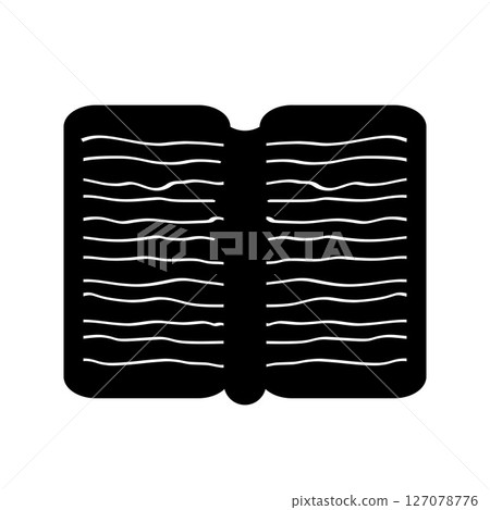 Book icon on white background. Vector illustration. Book icon on white background. Vector illustration. 127078776