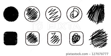 Handwritten mark sheet filling in good and bad examples, black 127078777