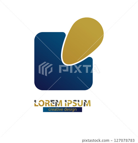 Company logo. Template for a brand, sticker. Business ID for a business card, letterhead. Preparation of corporate identity Company logo. Template for a brand, sticker. Business ID for a business card, letterhead. Preparation of corporate identity 127078783