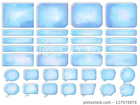 簡單可愛的水彩畫框，有線條 127078878