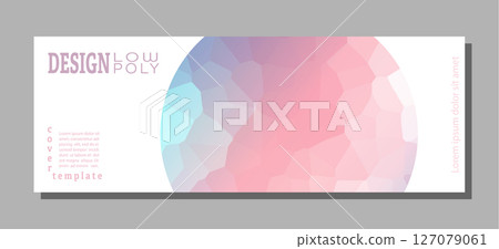 Cover layout with a colored polygonal background. Design template for poster, banner, interior and creative ideas Cover layout with a colored polygonal background. Design template for poster, banner, interior and creative ideas 127079061