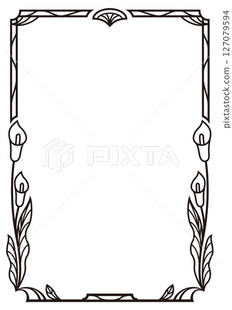 Retro Art Deco Frame 12 (Black) 127079594