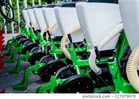 Modern agricultural machinery and equipment. Industrial details. 127079978