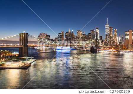 New York night view from Manhattan Bridge New York night view from Manhattan Bridge 127080109