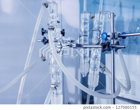 Natural oil quality control. In the industrial laboratory. Natural oil quality control. In the industrial laboratory. 127080155