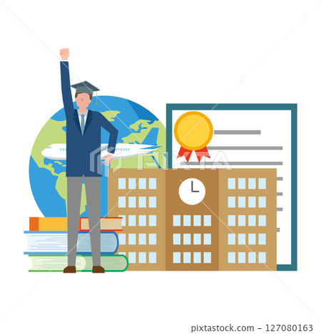 Study abroad illustration 127080163