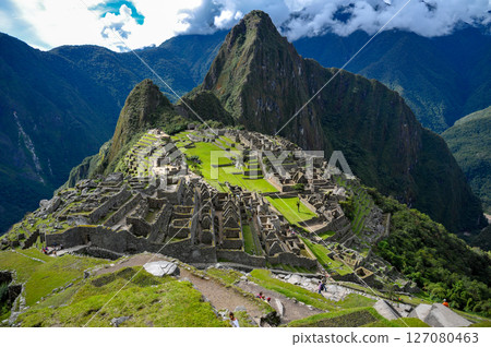 南美洲秘魯的馬丘比丘遺址 南美洲秘魯的馬丘比丘遺址 127080463