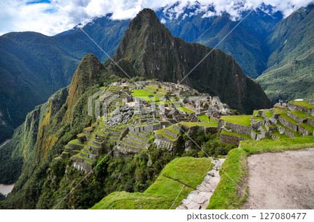 Machu Picchu ruins in Peru, South America 127080477